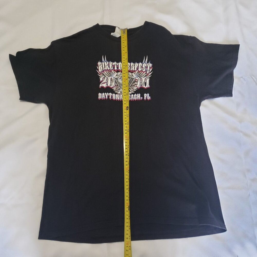 Biketoberfest Daytona Beach 18th Annual 2010 Womens Medium Black T-Shirt Eagle - Picture 10 of 13